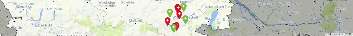 Map view for Pharmacies emergency services nearby Miesenbach (Wiener Neustadt (Land), Niederösterreich)